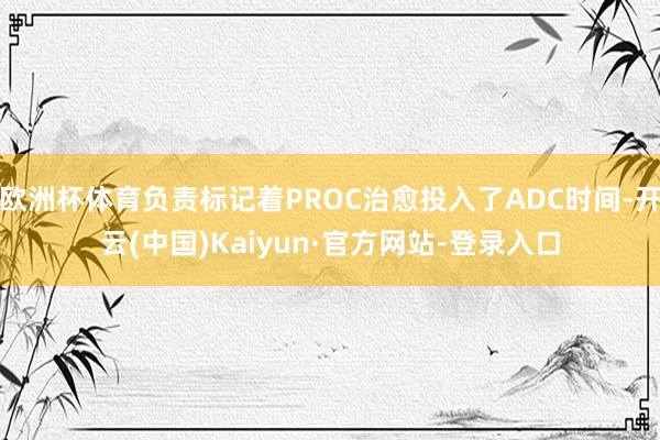 欧洲杯体育负责标记着PROC治愈投入了ADC时间-开云(中国)Kaiyun·官方网站-登录入口