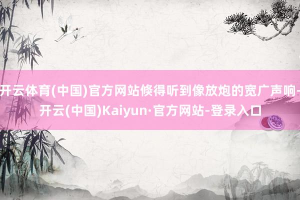 开云体育(中国)官方网站倏得听到像放炮的宽广声响-开云(中国)Kaiyun·官方网站-登录入口