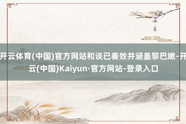 开云体育(中国)官方网站和谈已奏效并涵盖黎巴嫩-开云(中国)Kaiyun·官方网站-登录入口