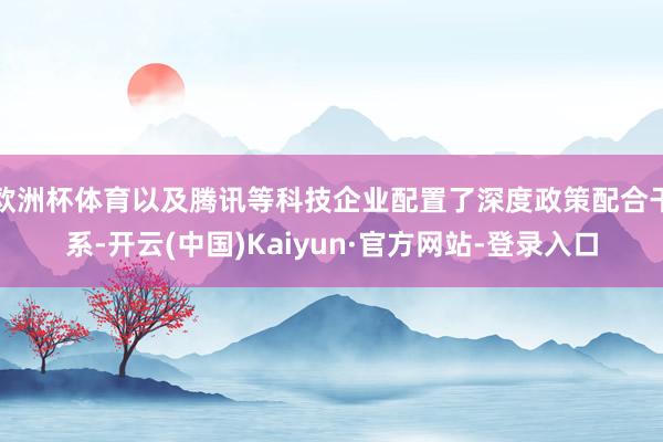 欧洲杯体育以及腾讯等科技企业配置了深度政策配合干系-开云(中国)Kaiyun·官方网站-登录入口