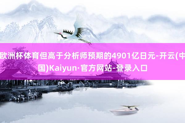 欧洲杯体育但高于分析师预期的4901亿日元-开云(中国)Kaiyun·官方网站-登录入口