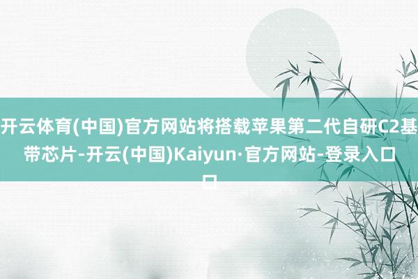 开云体育(中国)官方网站将搭载苹果第二代自研C2基带芯片-开云(中国)Kaiyun·官方网站-登录入口